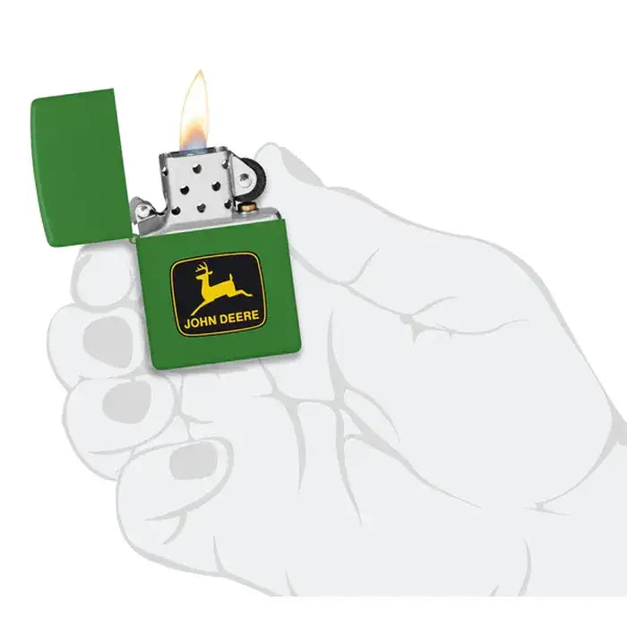 Zippo - John Deere Motiv - Moss Green Lighter - Game-On.no