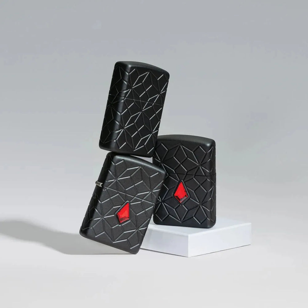 Zippo Lighter - 360 Armor® Red Crystal Design - Game-On.no