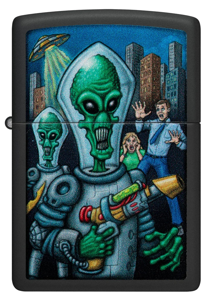 Zippo Lighter - Alien Attack Design - Game-On.no
