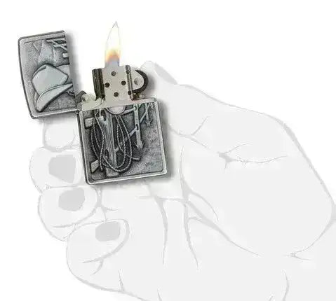 Zippo Lighter - Cowboy 3D Motiv - Game-On.no