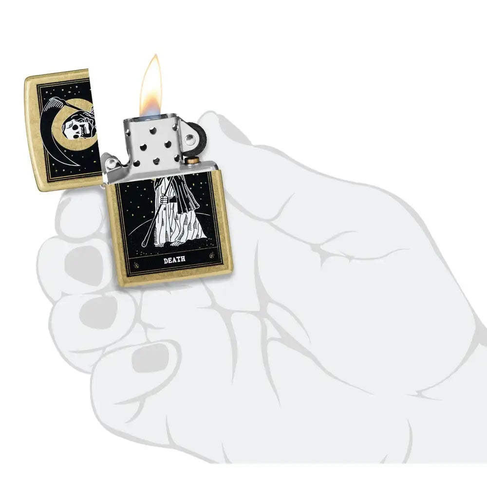 Zippo Lighter - Death Card Design - Game-On.no