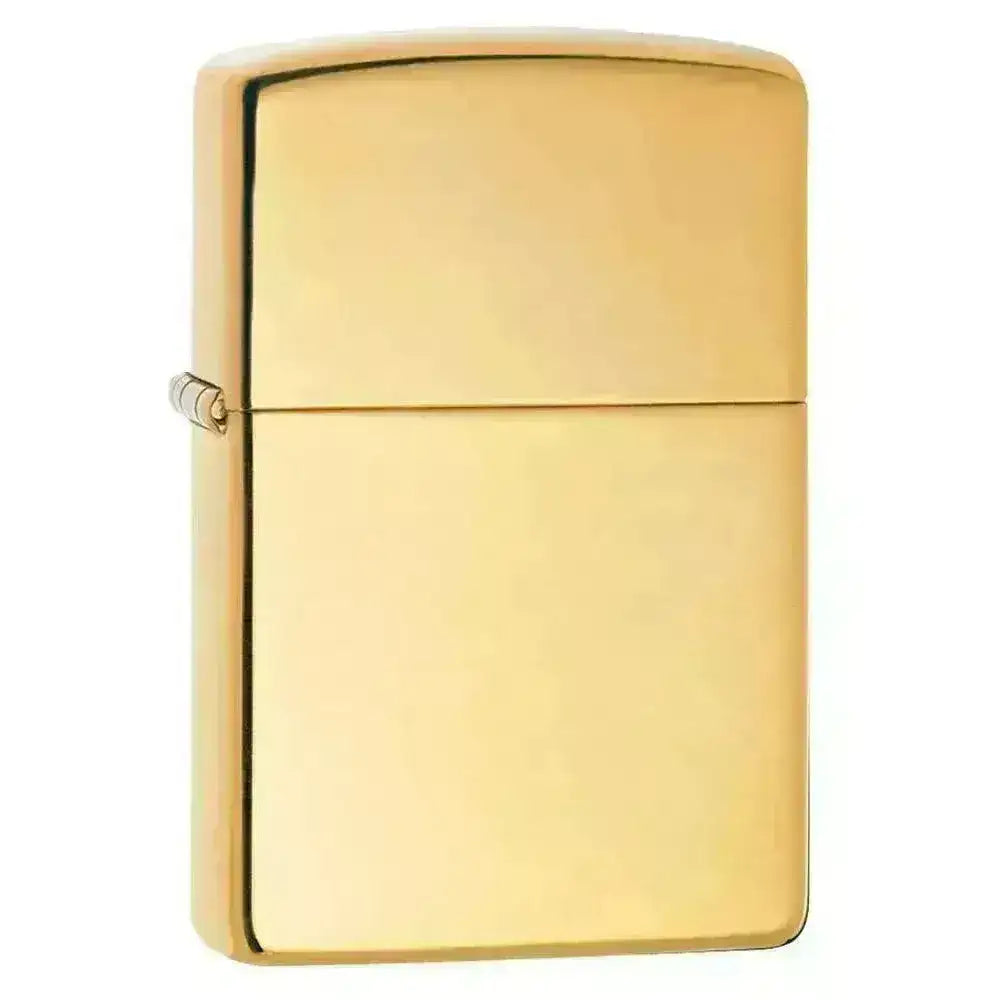 Zippo Lighter - Klassisk Høypolert Messing - Game-On.no