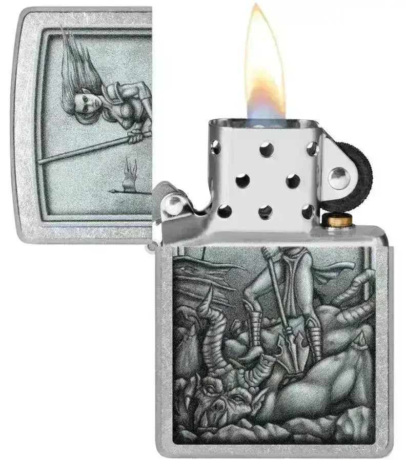 Zippo Lighter - Middelalder Kriger - Game-On.no