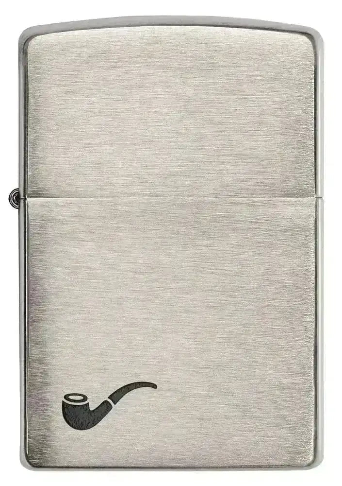 Zippo Lighter - Pipe Brushed Chrome - Game-On.no