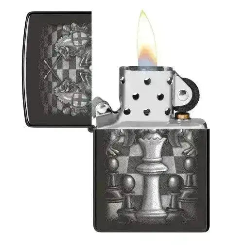 Zippo Lighter - Sjakk Design - Game-On.no