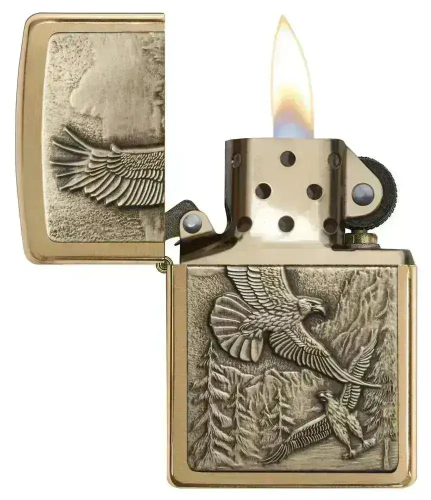 Zippo Lighter - Svevende Ørn - Game-On.no