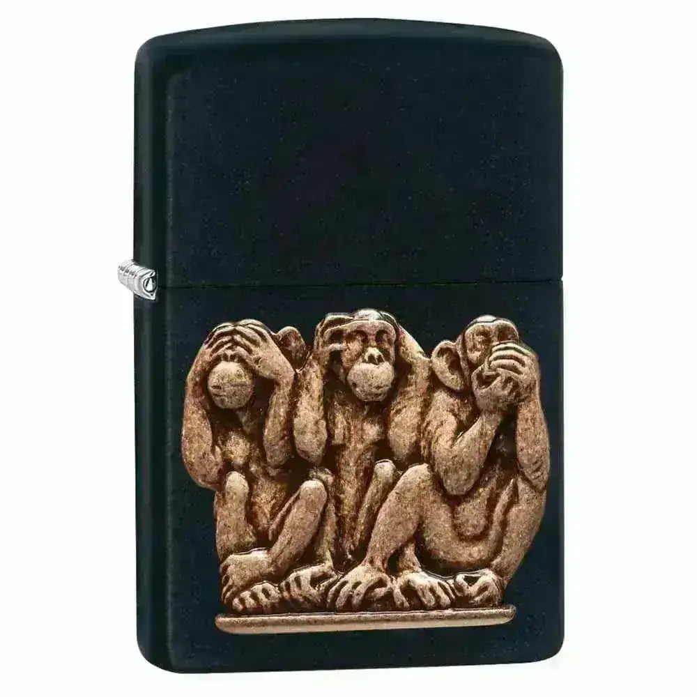 Zippo Lighter - Three Monkeys - Game-On.no