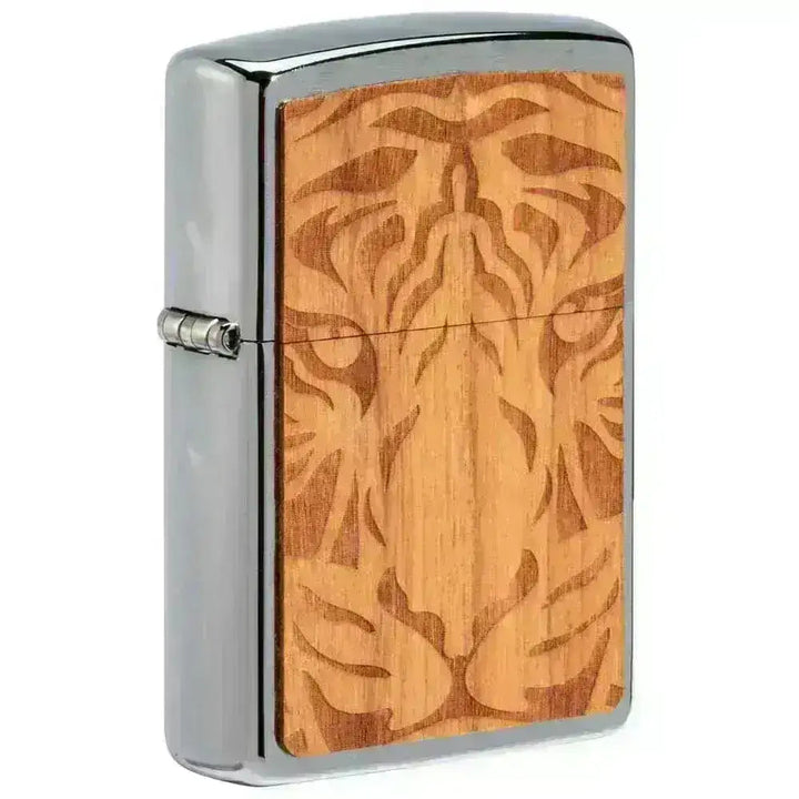 Zippo Lighter - WOODCHUCK Cherry Tiger Head - Game-On.no