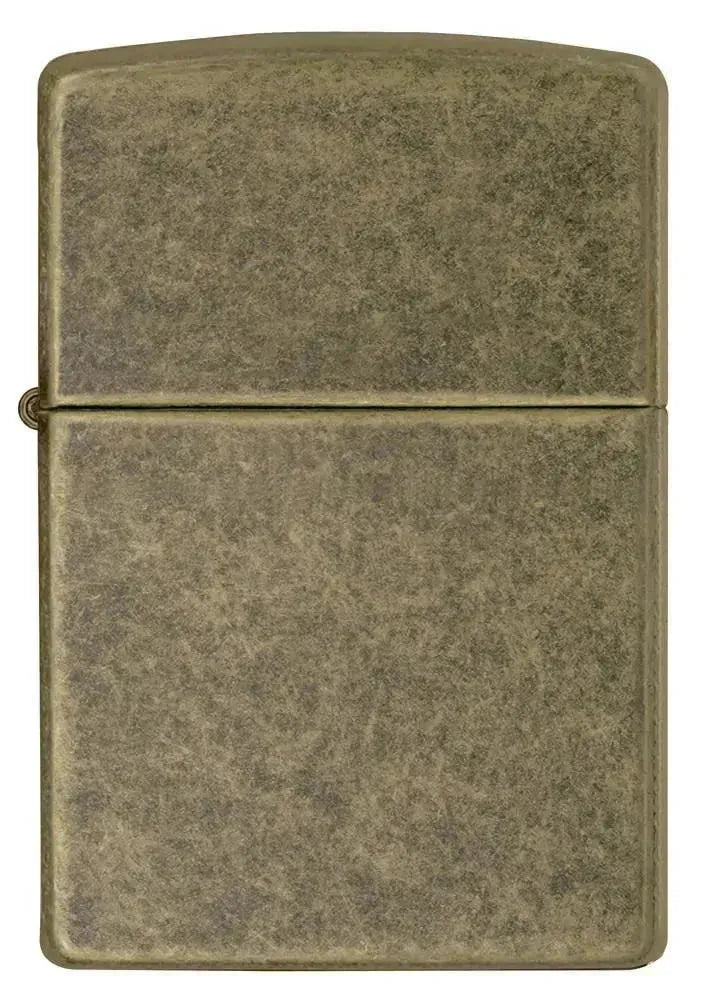 Zippo - Plain Antique Brass - Game-On.no